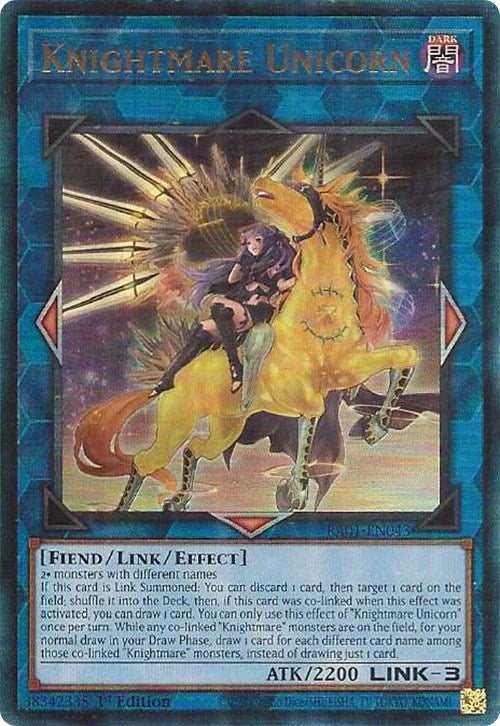 Knightmare Unicorn (Alternate Art) (PUR) (RA01-EN043) (RA01)