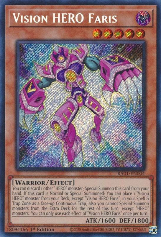 Image for Vision HERO Faris (Secret Rare) (RA01-EN004) (RA01) - YuGiOh