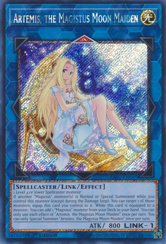 Artemis, the Magistus Moon Maiden (Platinum Secret Rare) (RA01-EN049) (RA01)