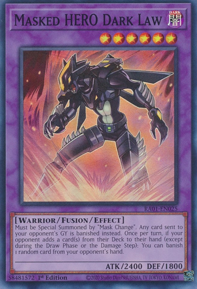 Image for Masked HERO Dark Law (RA01-EN025) (RA01) - YuGiOh