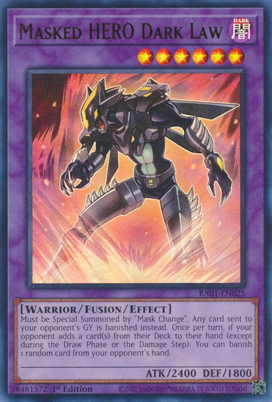 Image for Masked HERO Dark Law (UR) (RA01-EN025) (RA01) - YuGiOh