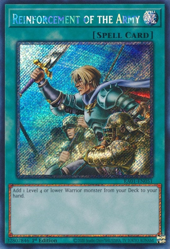 Reinforcement of the Army (Platinum Secret Rare) (RA01-EN051) (RA01)