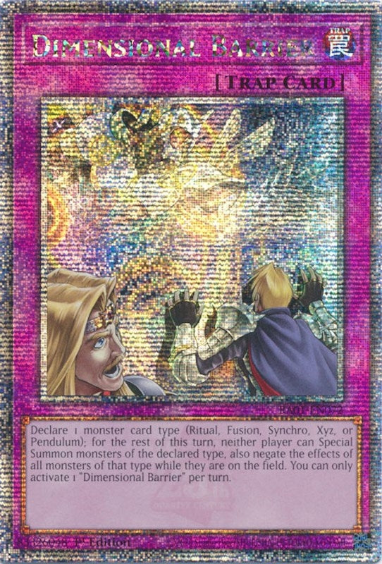 Image for Dimensional Barrier (Quarter Century Secret Rare) (RA01-EN072) (RA01) - YuGiOh
