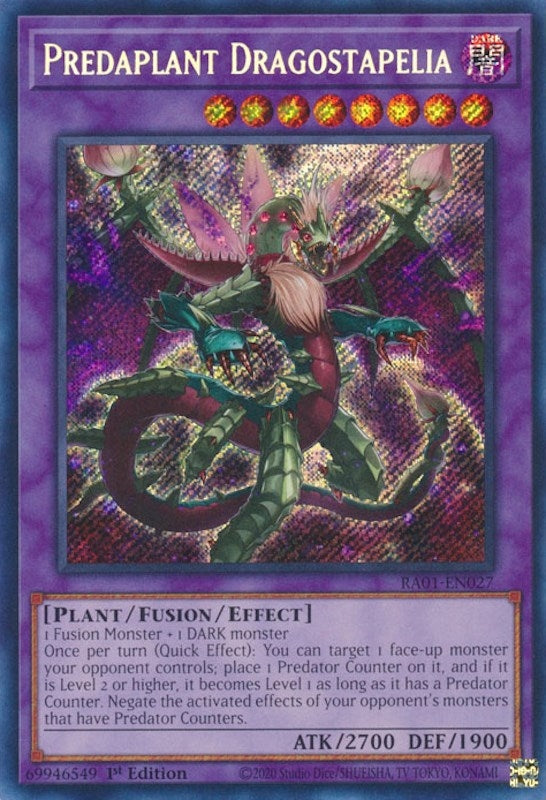 Image for Predaplant Dragostapelia (Secret Rare) (RA01-EN027) (RA01) - YuGiOh
