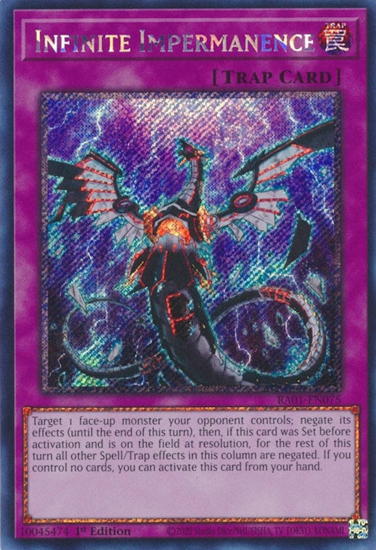 Infinite Impermanence (Platinum Secret Rare) (RA01-EN075) (RA01)