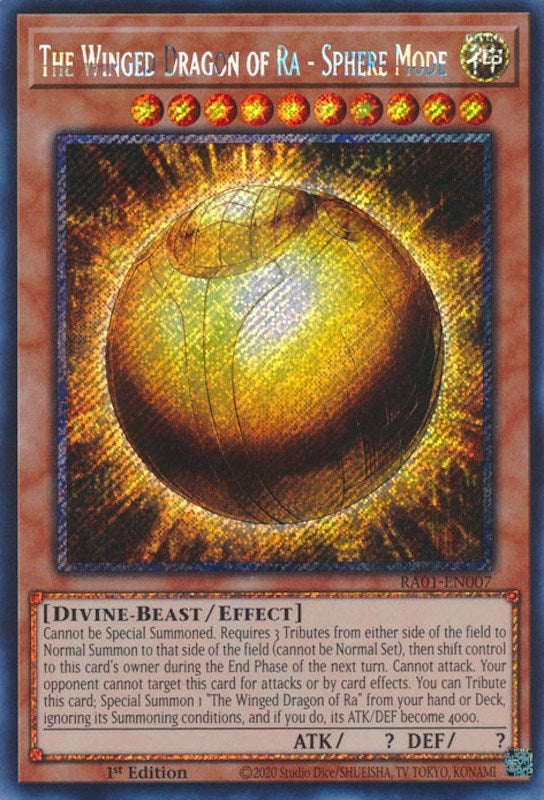The Winged Dragon of Ra - Sphere Mode (Platinum Secret Rare) (RA01-EN007) (RA01)