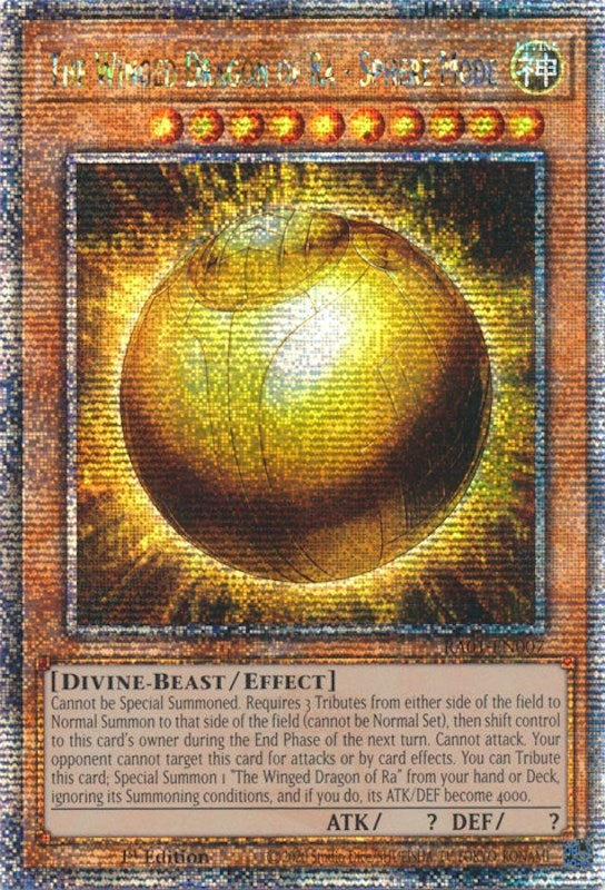 Image for The Winged Dragon of Ra - Sphere Mode (Quarter Century Secret Rare) (RA01-EN007) (RA01) - YuGiOh