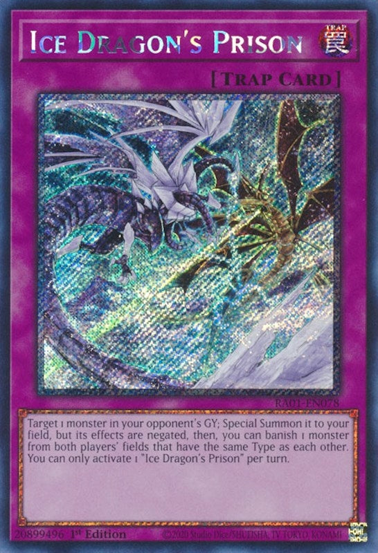 Ice Dragon's Prison (Platinum Secret Rare) (RA01-EN078) (RA01)