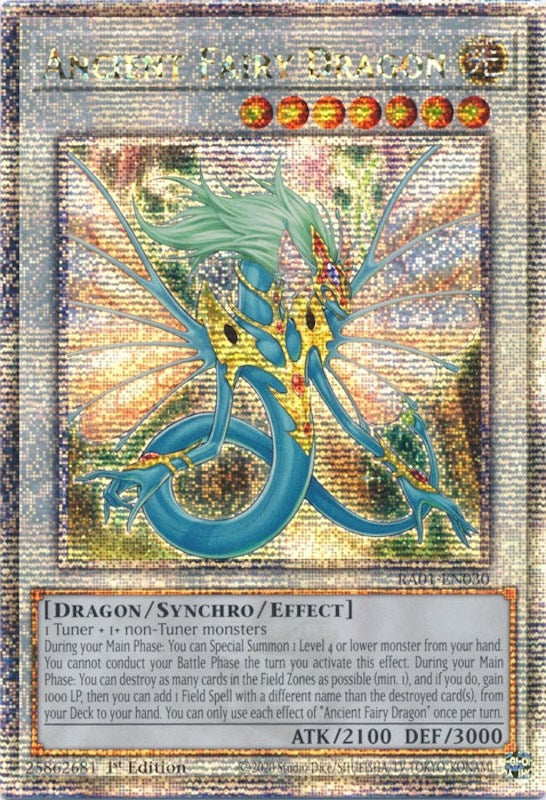Ancient Fairy Dragon (Quarter Century Secret Rare) (RA01-EN030) (RA01)
