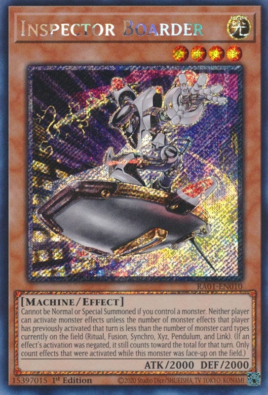 Inspector Boarder (Platinum Secret Rare) (RA01-EN010) (RA01)
