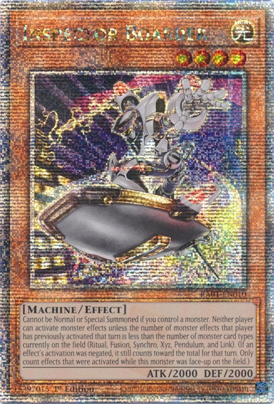 Image for Inspector Boarder (Quarter Century Secret Rare) (RA01-EN010) (RA01) - YuGiOh