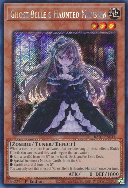 Ghost Belle & Haunted Mansion (Platinum Secret Rare) (RA01-EN011) (RA01)