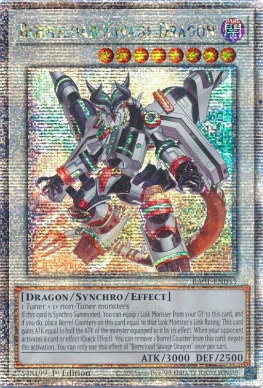 Image for Borreload Savage Dragon (Quarter Century Secret Rare) (RA01-EN033) (RA01) - YuGiOh