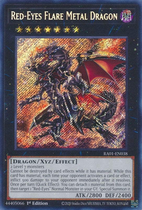 Image for Red-Eyes Flare Metal Dragon (Secret Rare) (RA01-EN038) (RA01) - YuGiOh