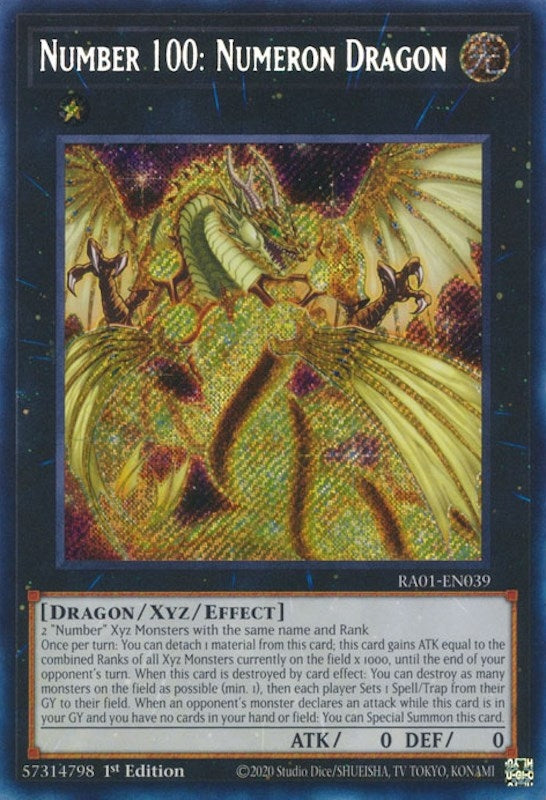Image for Number 100: Numeron Dragon (Secret Rare) (RA01-EN039) (RA01) - YuGiOh