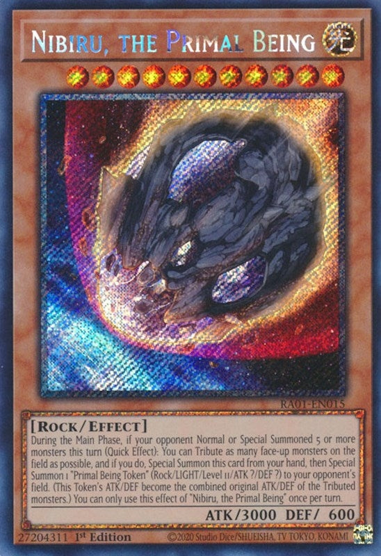 Nibiru, the Primal Being (Platinum Secret Rare) (RA01-EN015) (RA01)