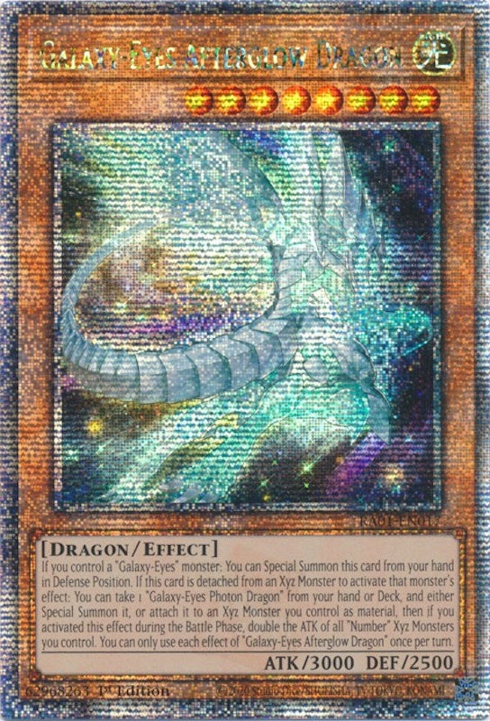 Image for Galaxy-Eyes Afterglow Dragon (Quarter Century Secret Rare) (RA01-EN017) (RA01) - YuGiOh