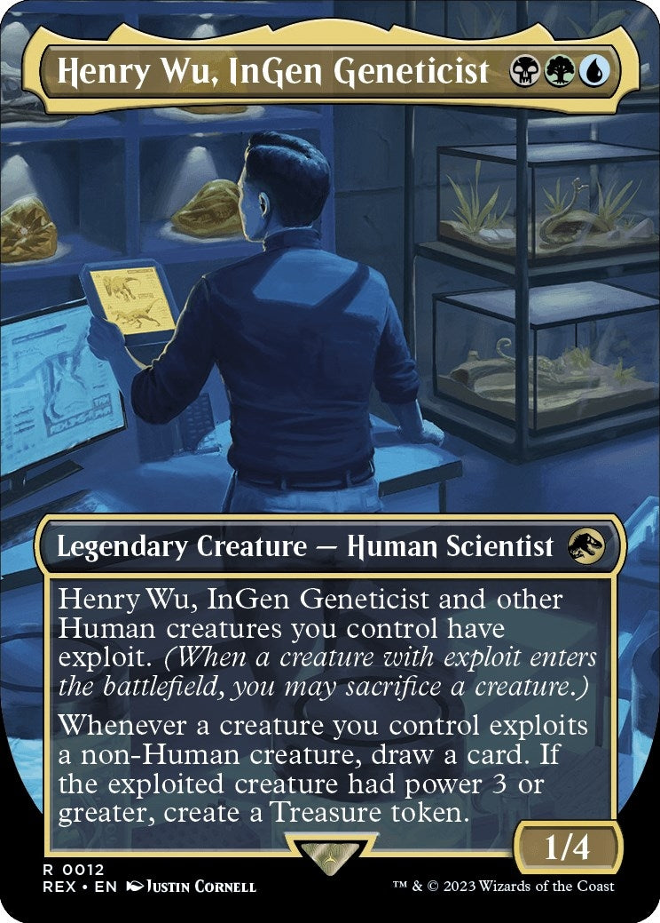Image for Henry Wu, InGen Geneticist (Borderless) (12) (Universes Beyond: Jurassic World Collection) - Magic: The Gathering