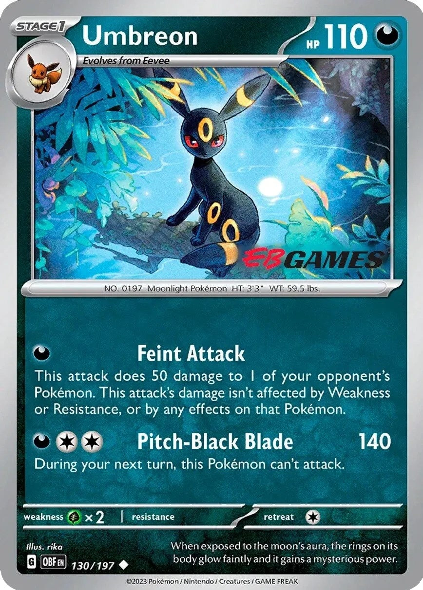 Image for Umbreon - 130/197 (EBGames Exclusive) (130/197) (MCAP) - Pokemon