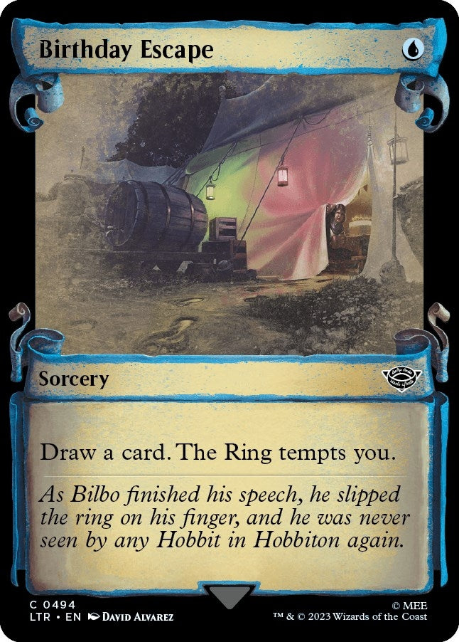 Image for Birthday Escape (Showcase Scrolls) (494) (Universes Beyond: The Lord of the Rings: Tales of Middle-earth) - Magic: The Gathering