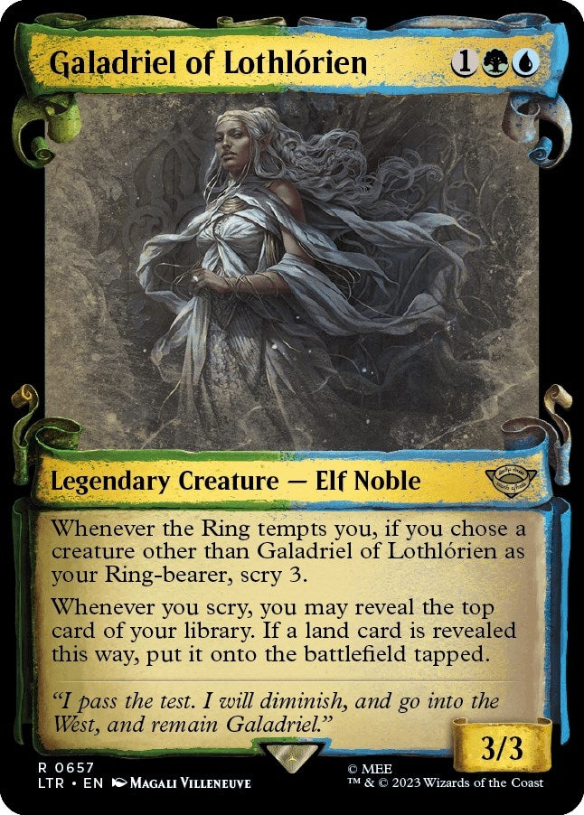 Image for Galadriel of Lothlorien (Showcase Scrolls) (657) (Universes Beyond: The Lord of the Rings: Tales of Middle-earth) - Magic: The Gathering
