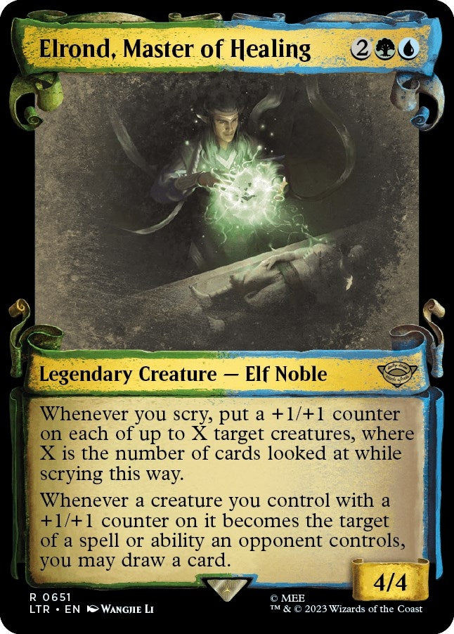 Image for Elrond, Master of Healing (Showcase Scrolls) (651) (Universes Beyond: The Lord of the Rings: Tales of Middle-earth) - Magic: The Gathering