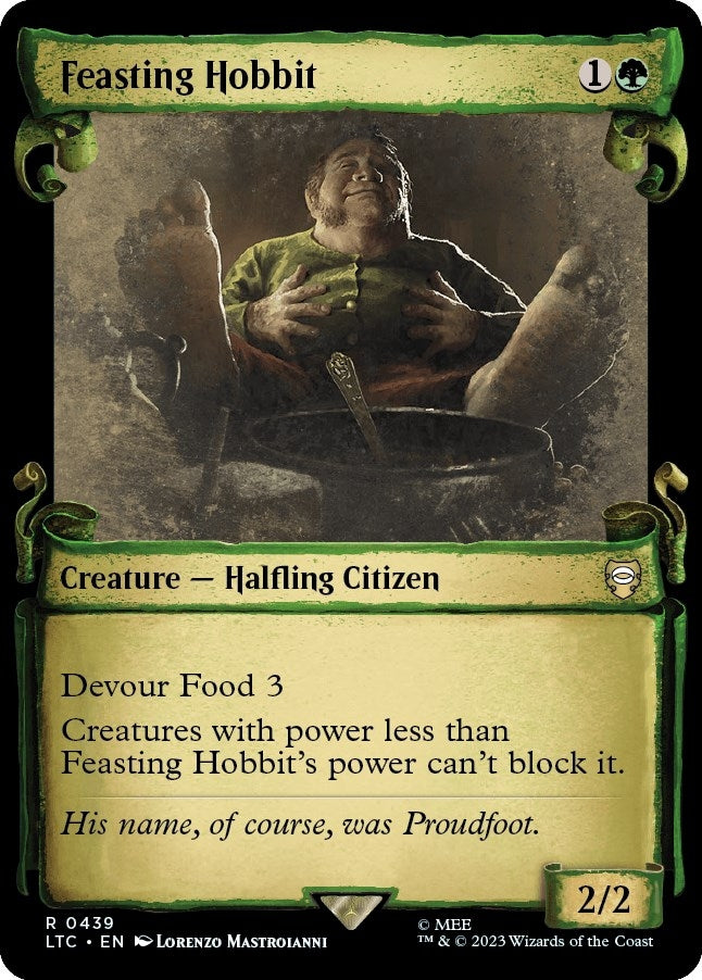 Image for Feasting Hobbit (Showcase Scrolls) (439) (The Lord of the Rings: Tales of Middle-earth) - Magic: The Gathering