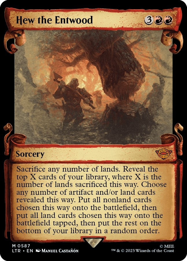 Image for Hew the Entwood (Showcase Scrolls) (587) (Universes Beyond: The Lord of the Rings: Tales of Middle-earth) - Magic: The Gathering