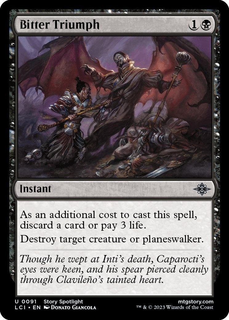 Image for Bitter Triumph (91) (The Lost Caverns of Ixalan) - Magic: The Gathering