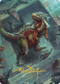 Image for Carnage Tyrant Art Card (Gold-Stamped Signature) (66) (The Lost Caverns of Ixalan) - Magic: The Gathering