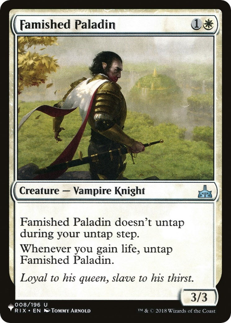 Image for Famished Paladin (008/196) (The List Reprints) - Magic: The Gathering