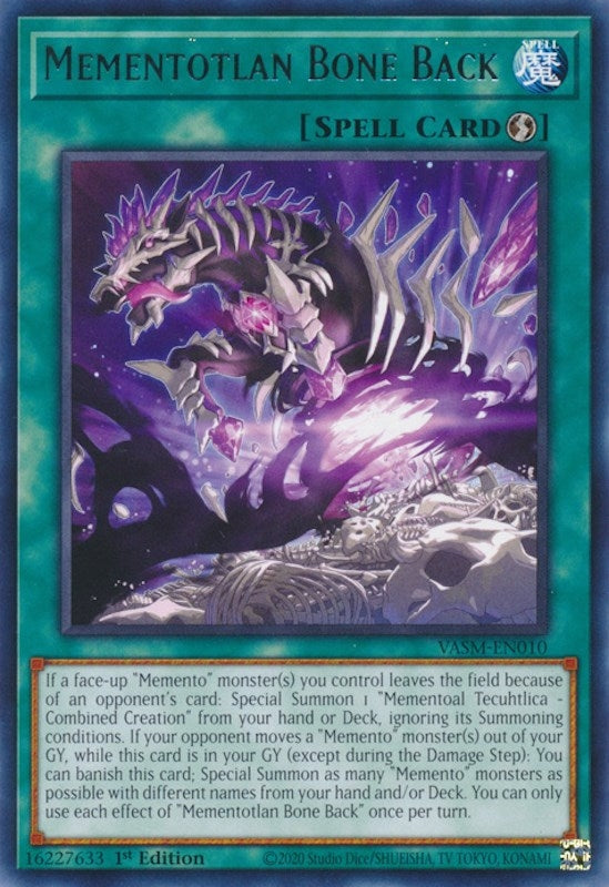 Image for Mementotlan Bone Back (VASM-EN010) (VASM) - YuGiOh