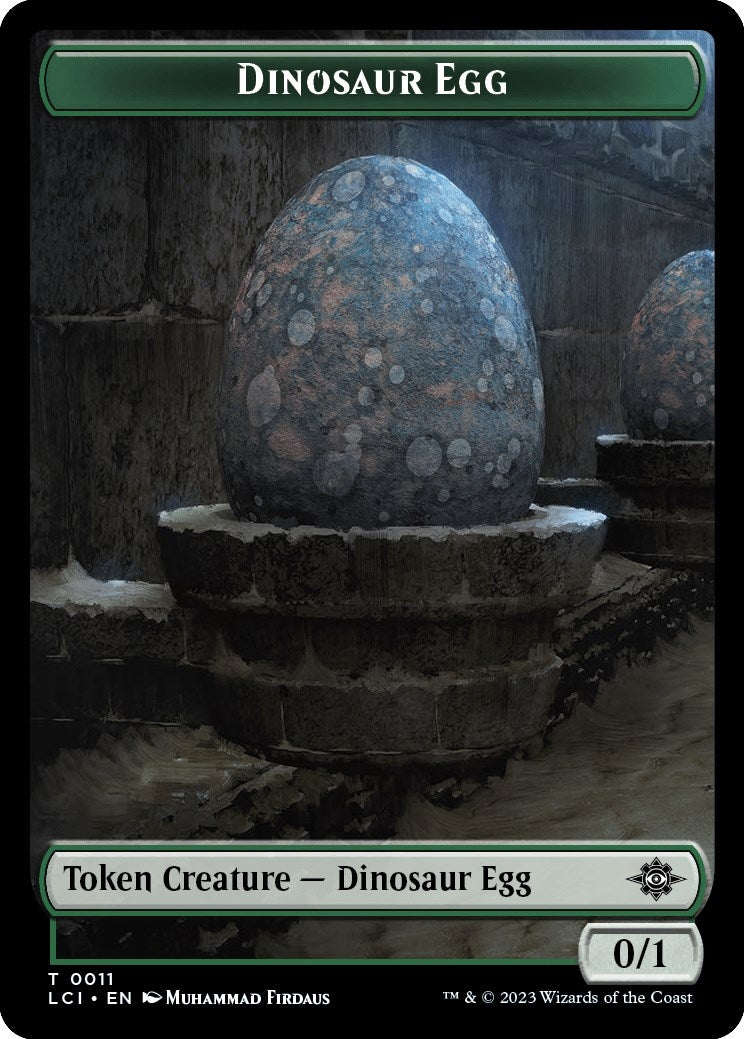 Image for Dinosaur Egg // Dinosaur (0010) Double-Sided Token (11 // 10) (The Lost Caverns of Ixalan) - Magic: The Gathering