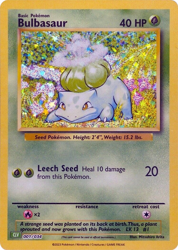 Image for Bulbasaur (001/034) (CL) - Pokemon