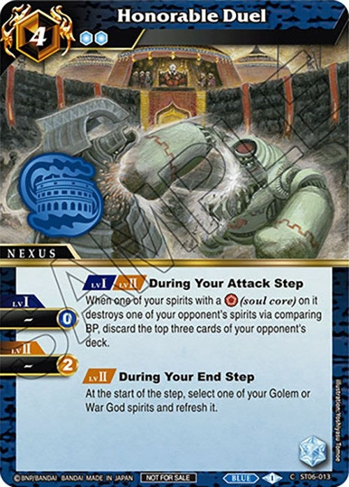 Image for Honorable Duel (Event Pack Vol. 3) (ST06-013) (Launch & Event Promos) - Battle Spirits Saga