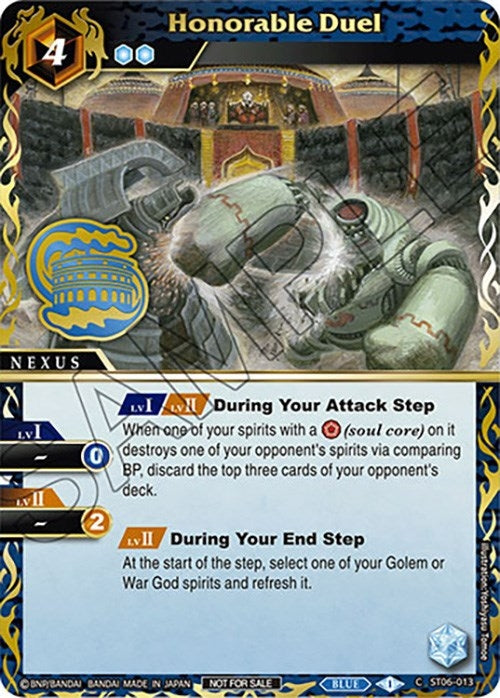 Image for Honorable Duel (Finalist Card Set Vol. 3) (ST06-013) (Launch & Event Promos) - Battle Spirits Saga