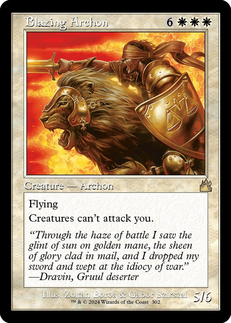 Image for Blazing Archon (Retro Frame) (302) (Ravnica Remastered) - Magic: The Gathering
