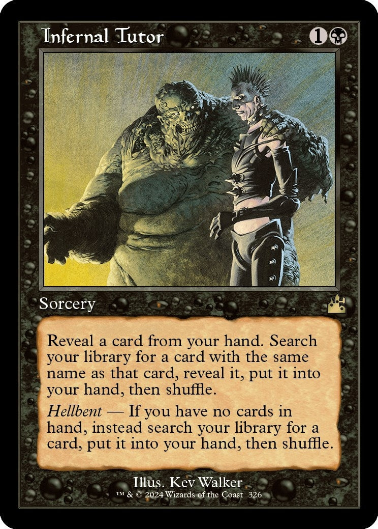 Image for Infernal Tutor (Retro Frame) (326) (Ravnica Remastered) - Magic: The Gathering