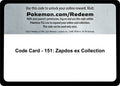 Image for Code Card - 151: Zapdos ex Collection (MEW) - Pokemon