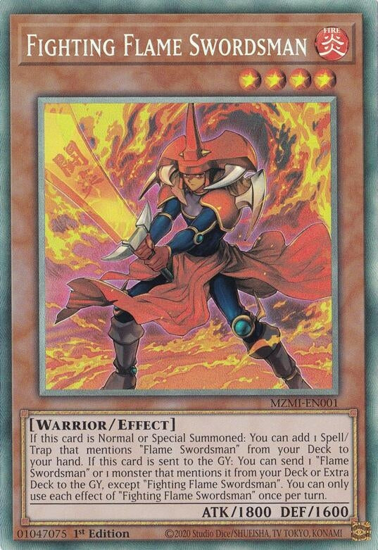 Fighting Flame Swordsman (CR) (MZMI-EN001) (MZMI)