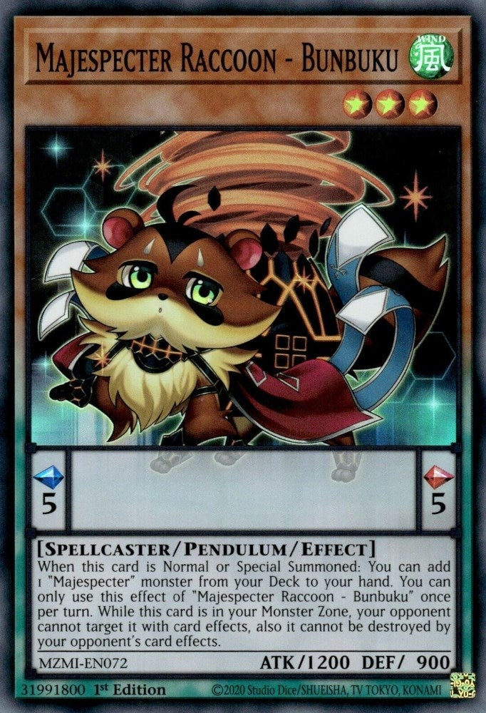 Image for Majespecter Raccoon - Bunbuku (MZMI-EN072) (MZMI) - YuGiOh