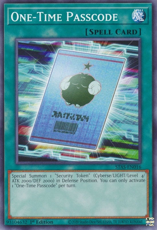 Image for One-Time Passcode (STAS-EN016) (TPSS) - YuGiOh