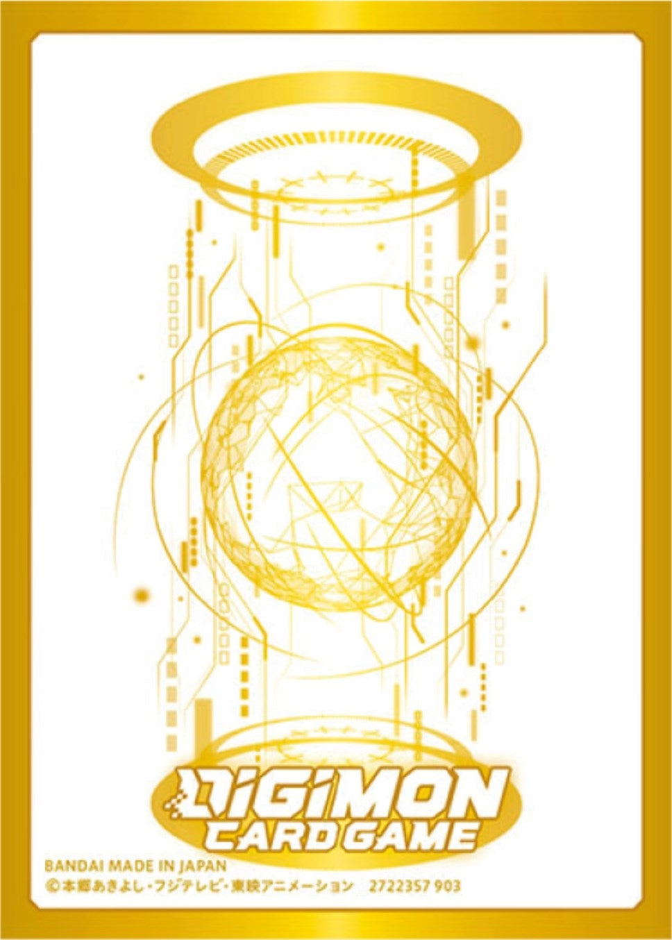 Image for Digimon Card Game Official Sleeves - BANDAI Card Games Fest 23-24 Gold Sleeves (60-Pack) - Card Sleeves