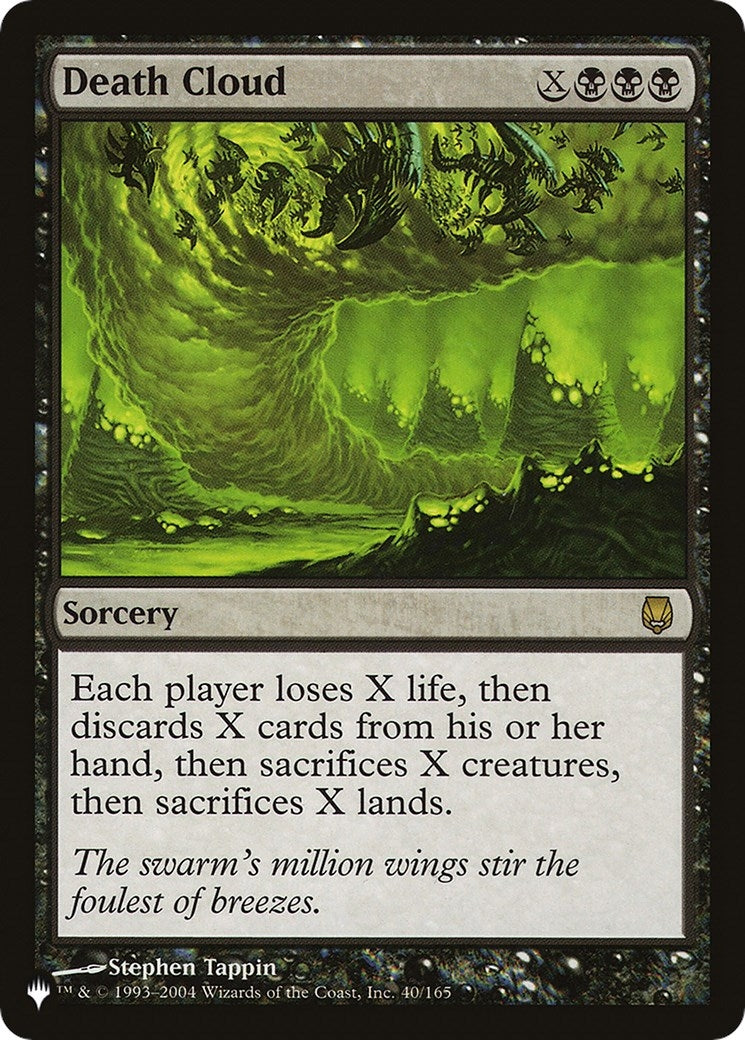 Image for Death Cloud (40/165) (The List Reprints) - Magic: The Gathering