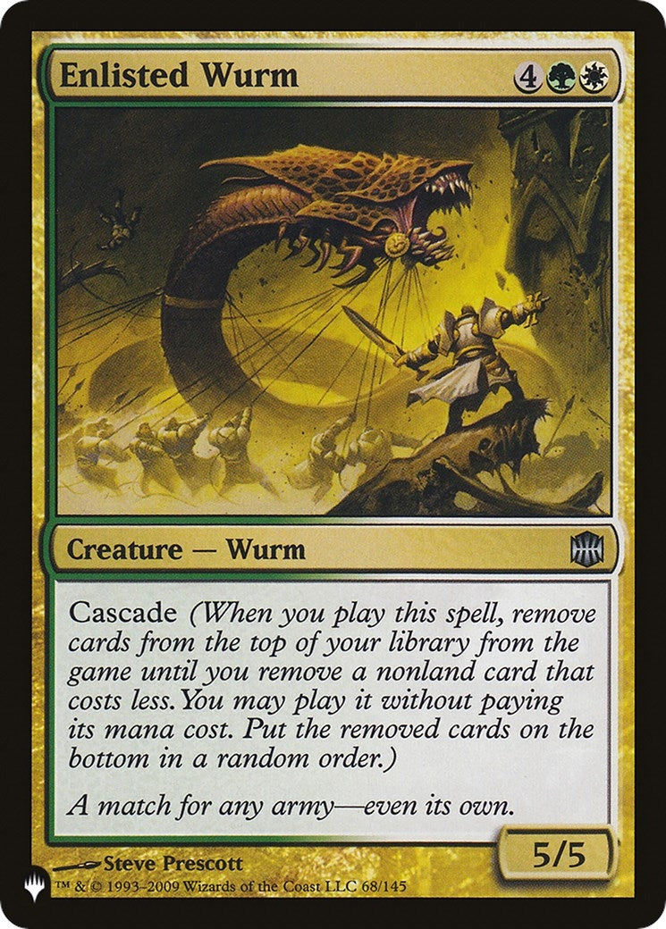 Image for Enlisted Wurm (68/145) (The List Reprints) - Magic: The Gathering