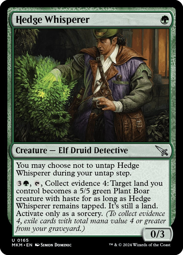 Image for Hedge Whisperer (165) (Murders at Karlov Manor) - Magic: The Gathering