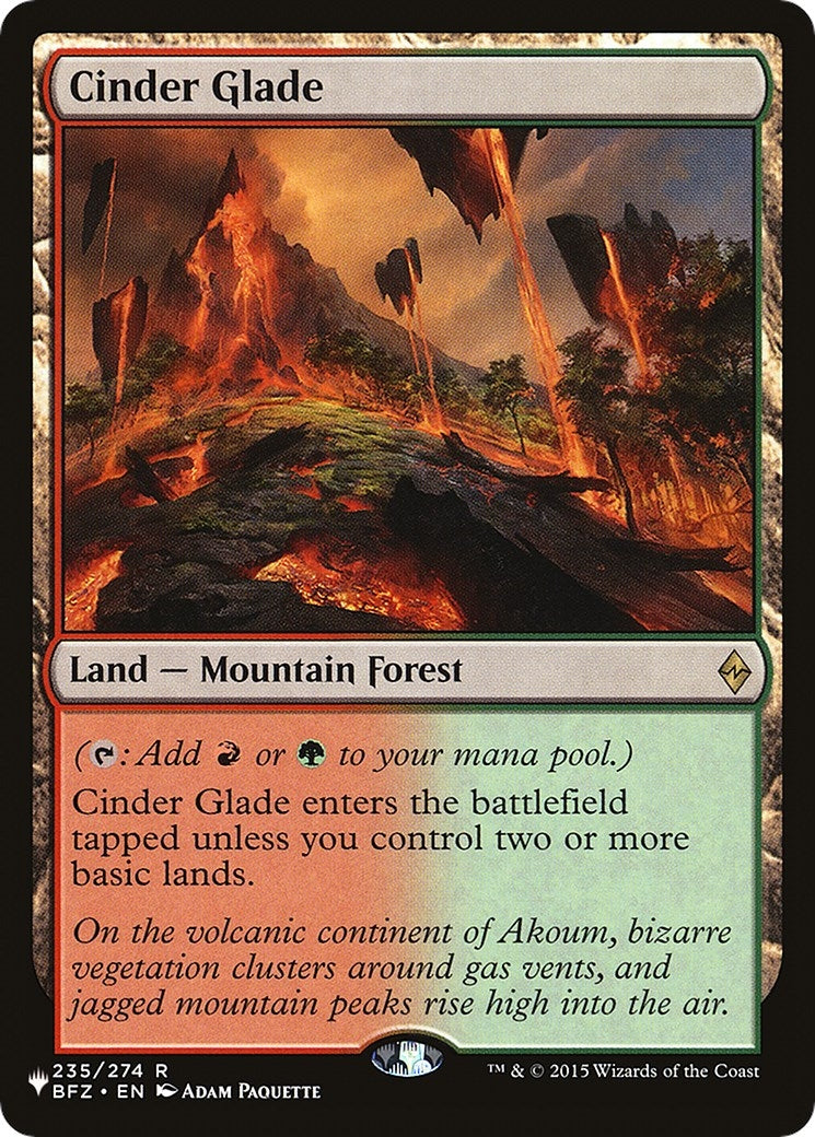 Image for Cinder Glade (235/274) (The List Reprints) - Magic: The Gathering