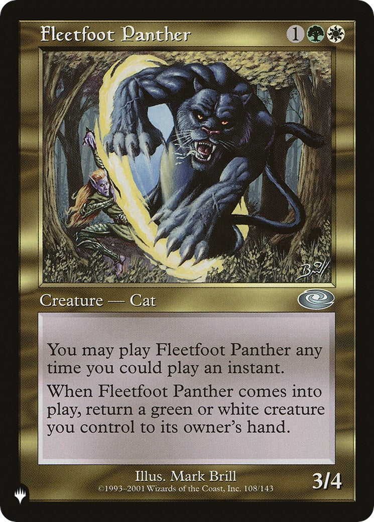 Image for Fleetfoot Panther (108/143) (The List Reprints) - Magic: The Gathering