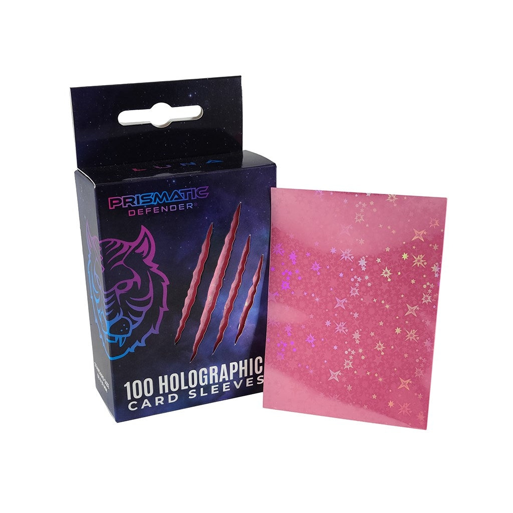 Image for Holographic Sleeves - Dark Pink / Starfield (100-Pack) - Card Sleeves