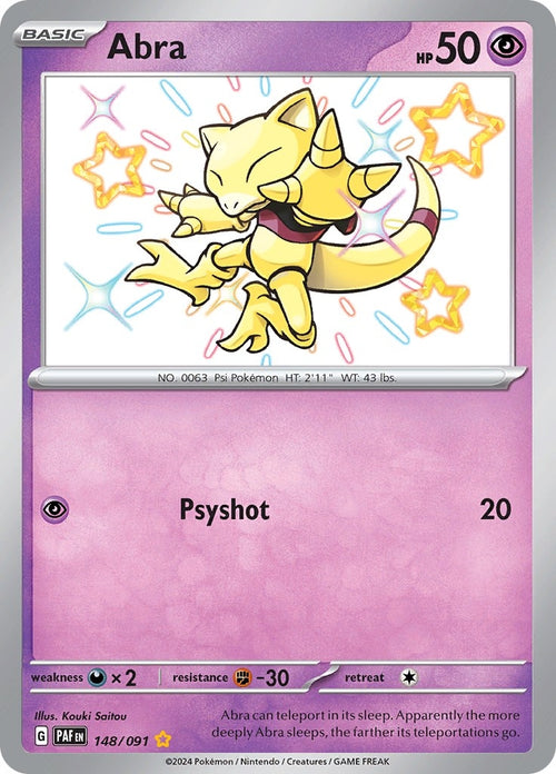 Image for Abra (148/091) (PAF) - Pokemon